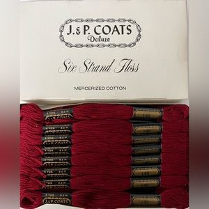 J&P Coats Embroidery Floss - #143 LT Cardinal- Box of 24 New